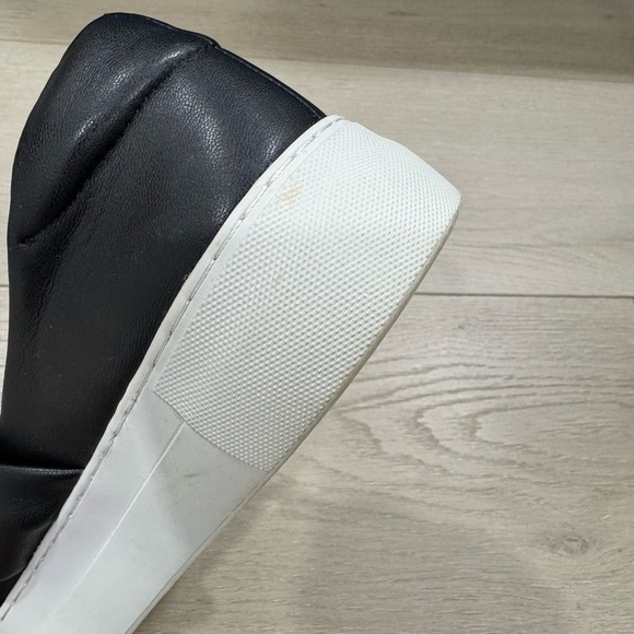 J/Slides Black Faux Leather Slip-On Sneakers - Picture 8 of 10